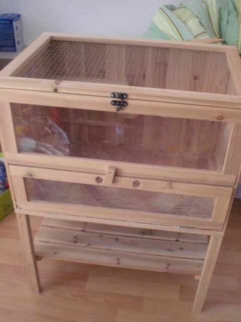 Gut erhaltener Nagerkäfig / Kleintierkäfig - Naturholz - Maeuse - Stuttgart