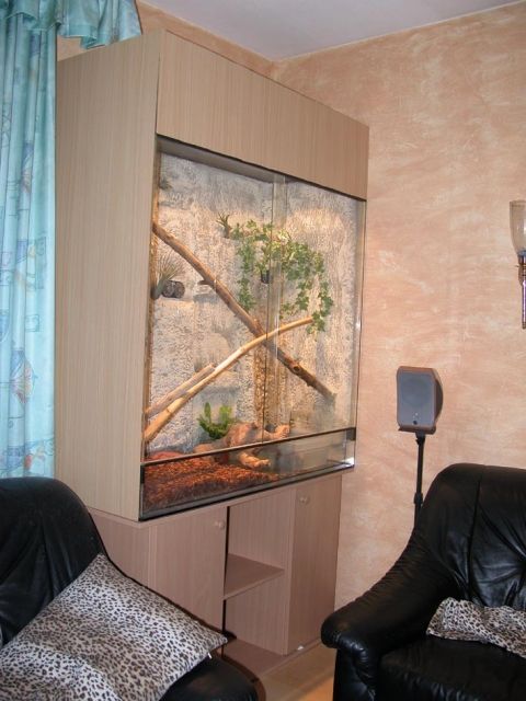 Vollglasterrarium 140x120x50  inkl. Unterschrank 70cm  mit komplettem Zubehör - Terrarien - Henndorf/Salzburg/Österreich